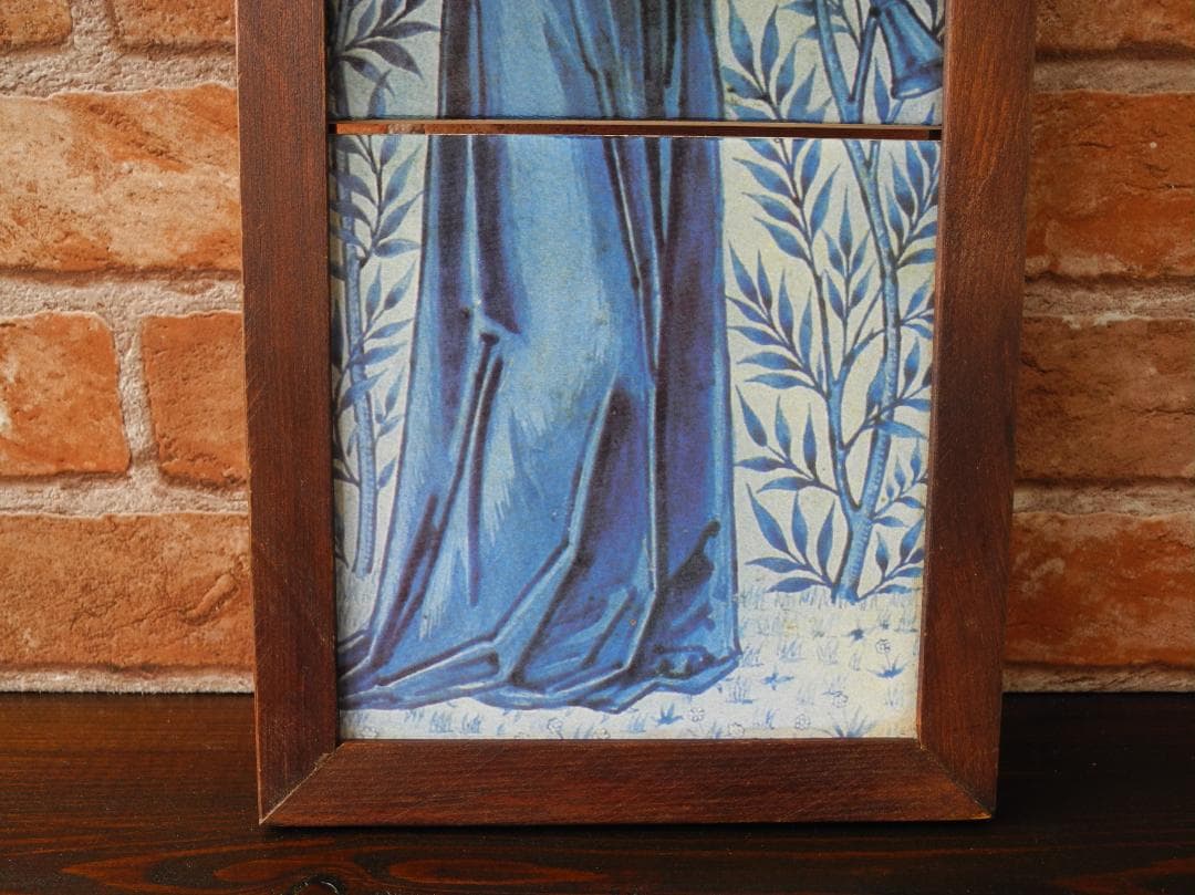 ウイリアムモリス額入りタイル／ウィロウ