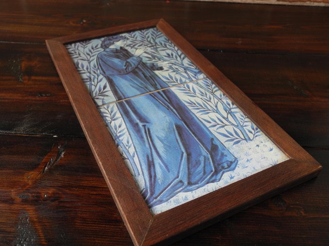 ウイリアムモリス額入りタイル／ウィロウ