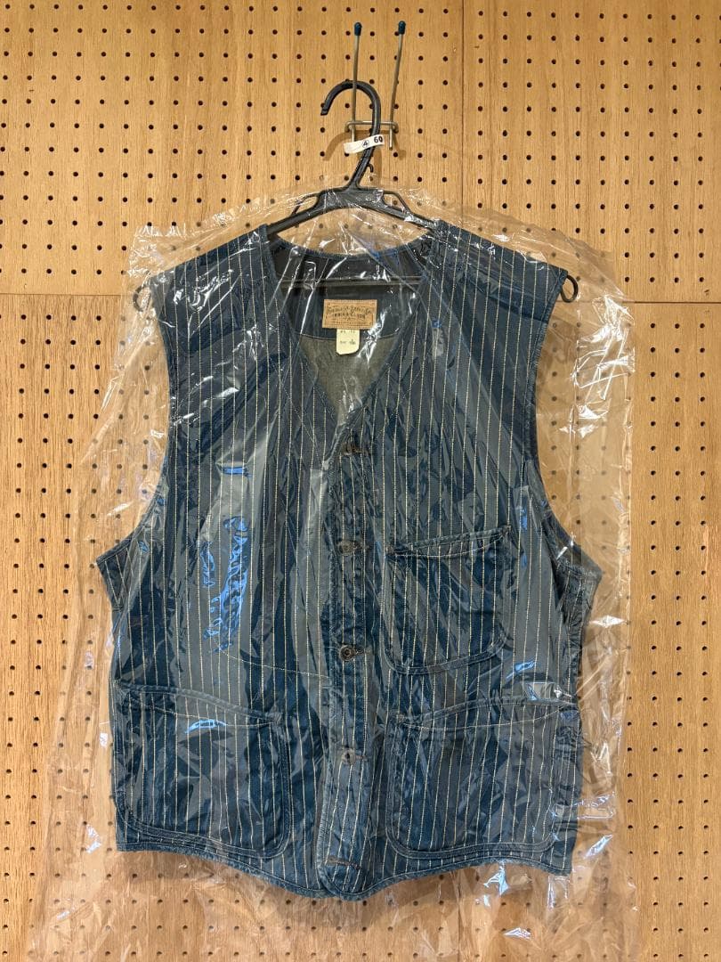 RRL ダブルアールエル ベスト ネイビーストライプ