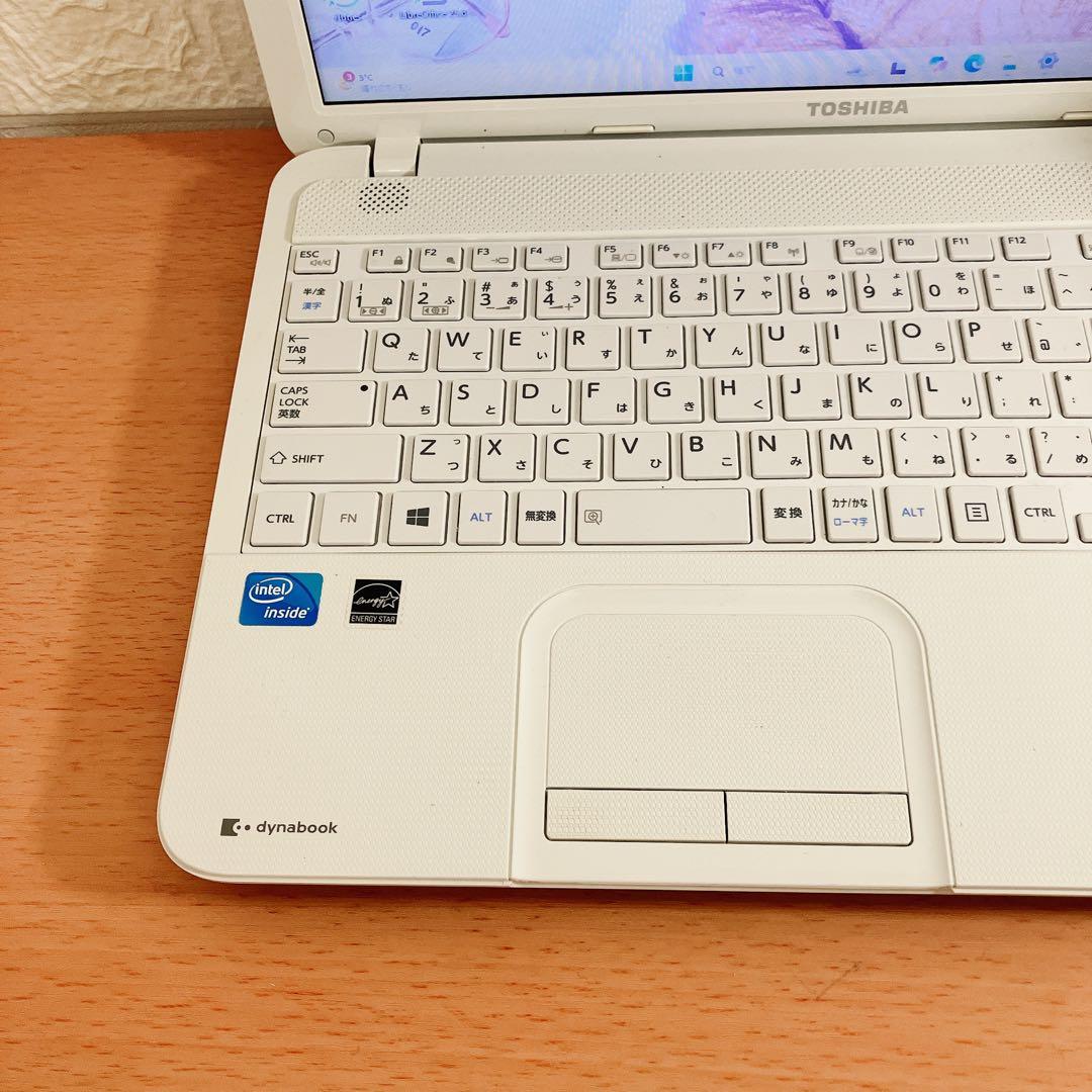 Windows11✨大容量500GB☘️カメラ付すぐ使える東芝ノートパソコン白