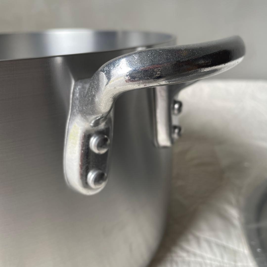 カンダ ハイグレード アルミ片手鍋 寸胴　目盛付 30cm 12L) 蓋つき