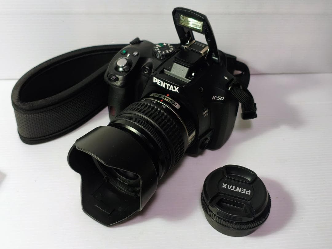 【黒死病対策、内臓電池交換】PENTAX K-50+18-55 純正充電器セット