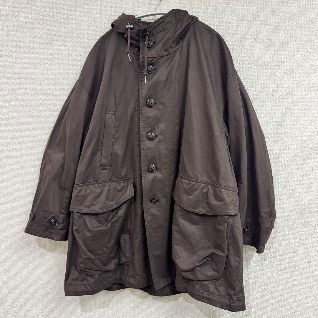 25年モデルcrewre クルーレ ピーチスキンモッズコート ダークブラウン