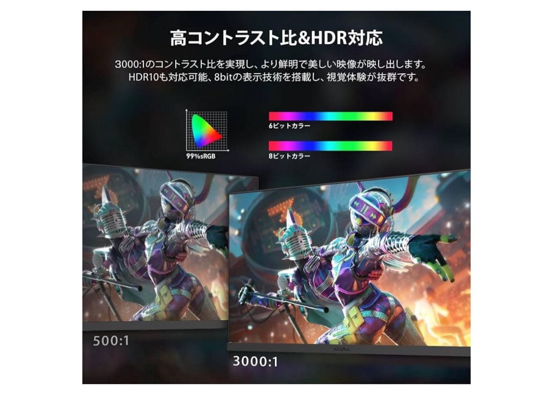 Koorui 25E3A ゲーミングモニター 24.5型 180Hz 美品