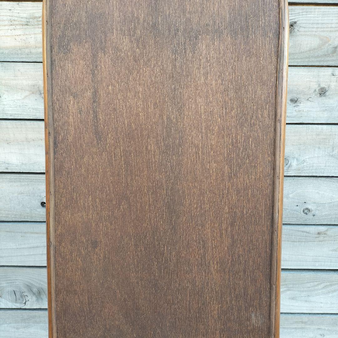 M♦ラタンミラー アンティークミラー アーチミラー 姿見 籐製