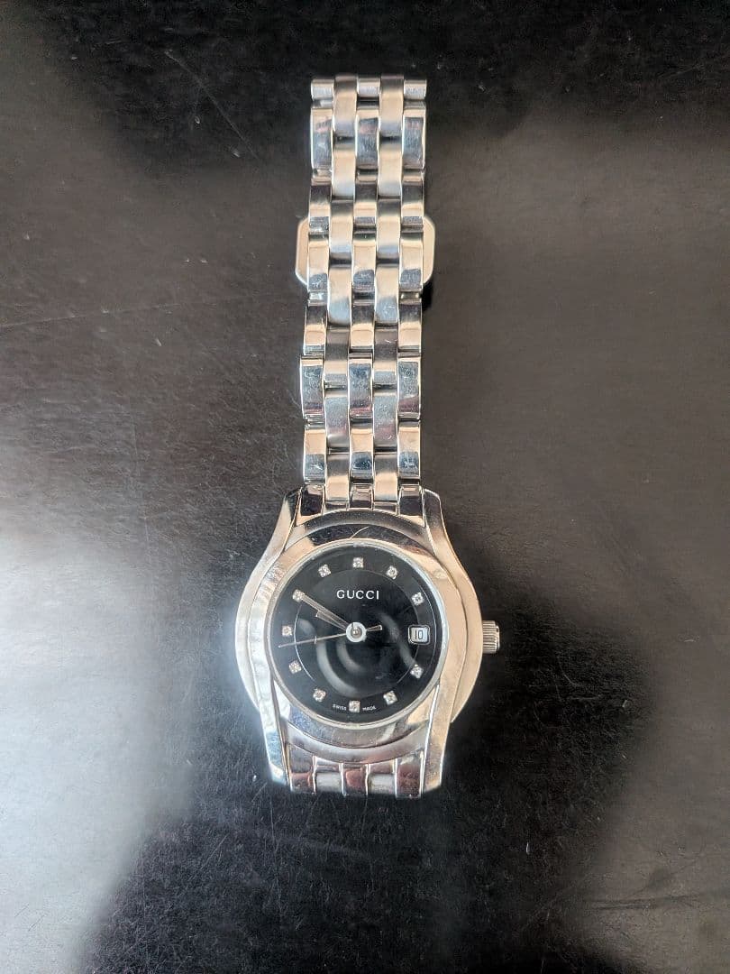 GUCCI 腕時計 5500L 11Pダイヤ 外箱 ステンレス 1630