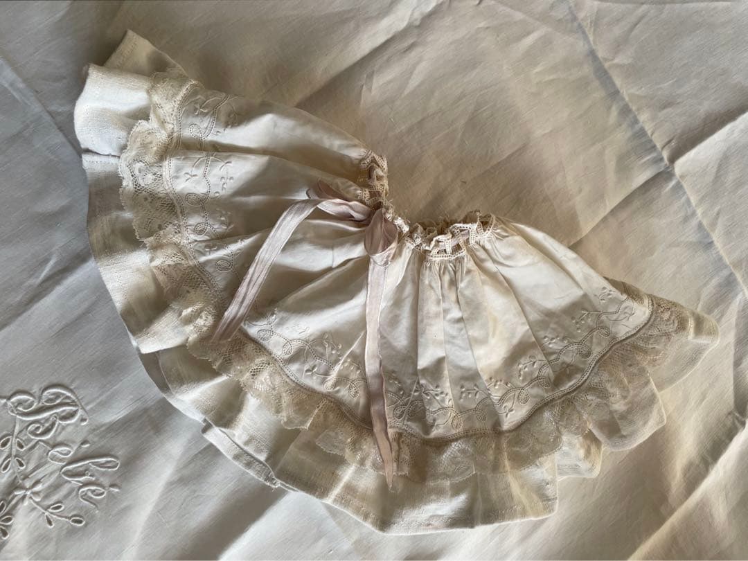 フランスアンティーク　ランプシェードシルクカバー