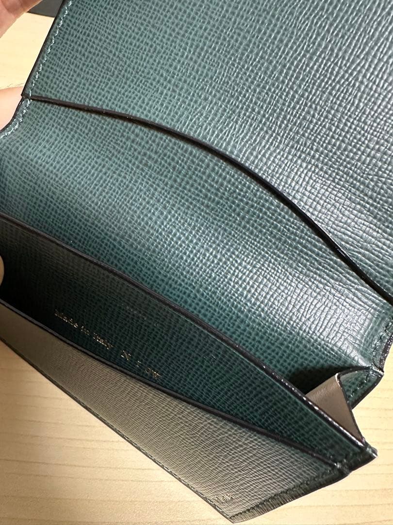 【美品】Valextra ヴァレクストラ 名刺入れ カードケース ダークグリーン
