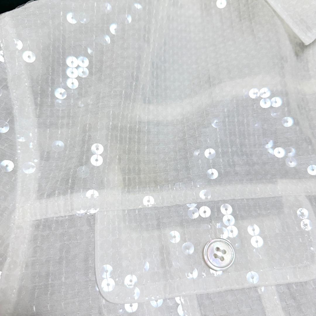 ジュンヤワタナベコムデギャルソン スパンコールジャケット (ホワイト/FREE)