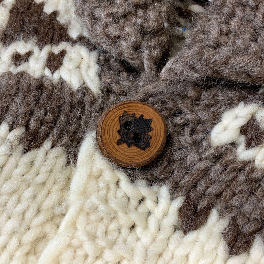 90‘s カナダ製 NATIVE SWEATER カウチンニットカーディガン