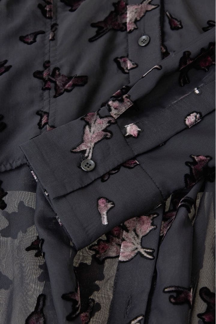 CLANE クラネ FLOWER OPAL BISTIER SHIRTS