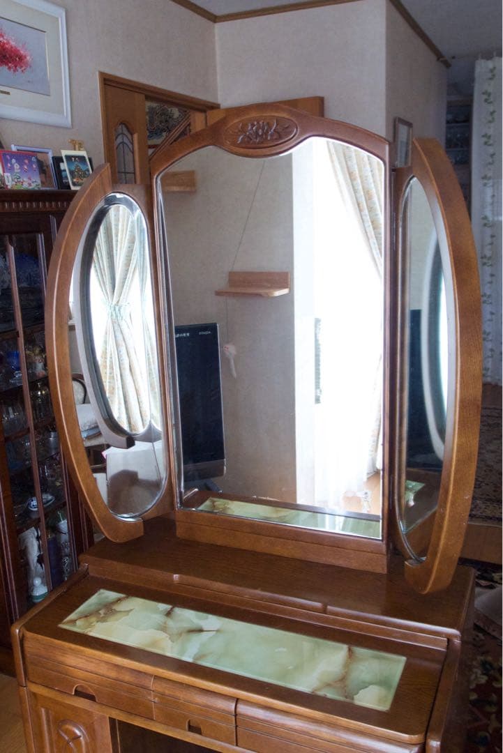 木製 3面鏡 ドレッサー・鏡台