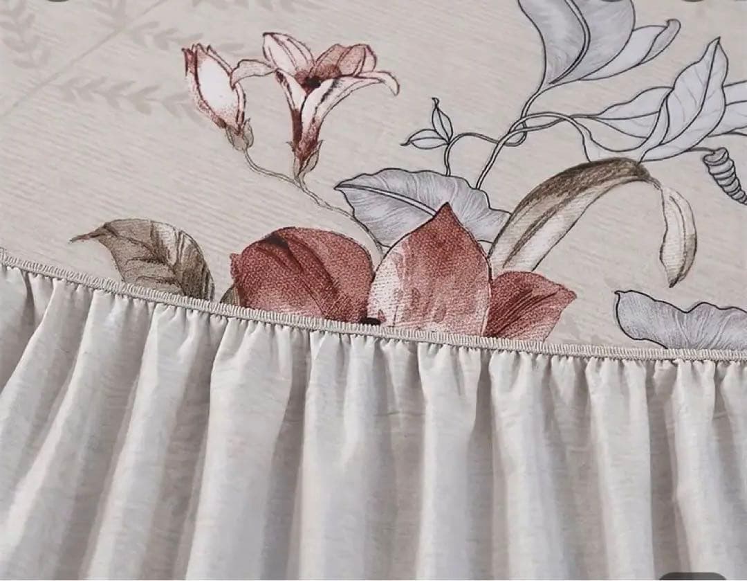 クイーンサイズ花柄シーツセット枕カバー付き