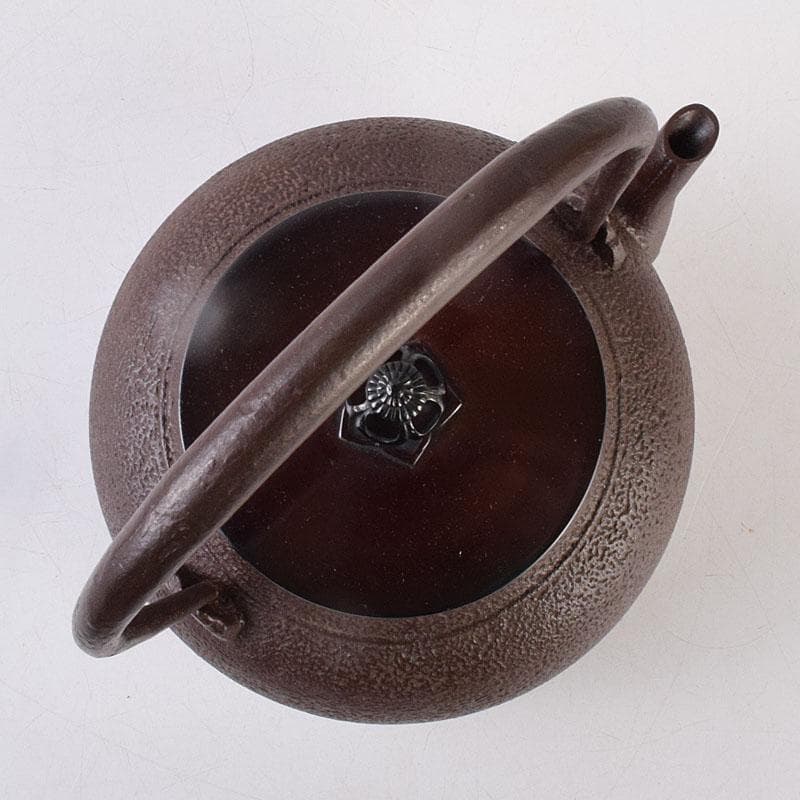 ばろん煎　釜師　佐藤浄清作　真形　鉄瓶　鉄釜　共布共箱　V　R9061H