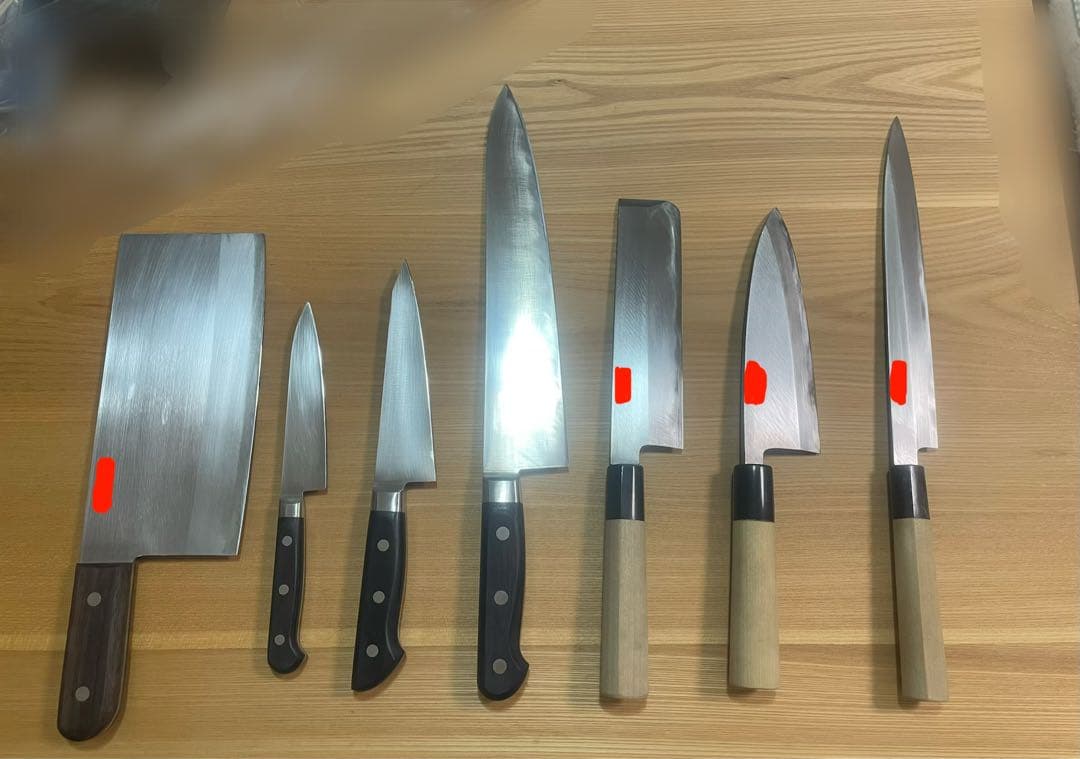 調理師専門学校包丁セット 7本 ケース付き