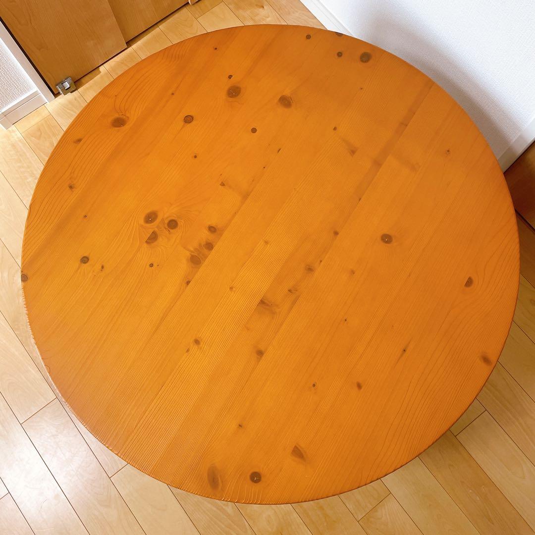 NITORI ニトリ スコッチ100 円卓 テーブル 天然木 折りたたみ