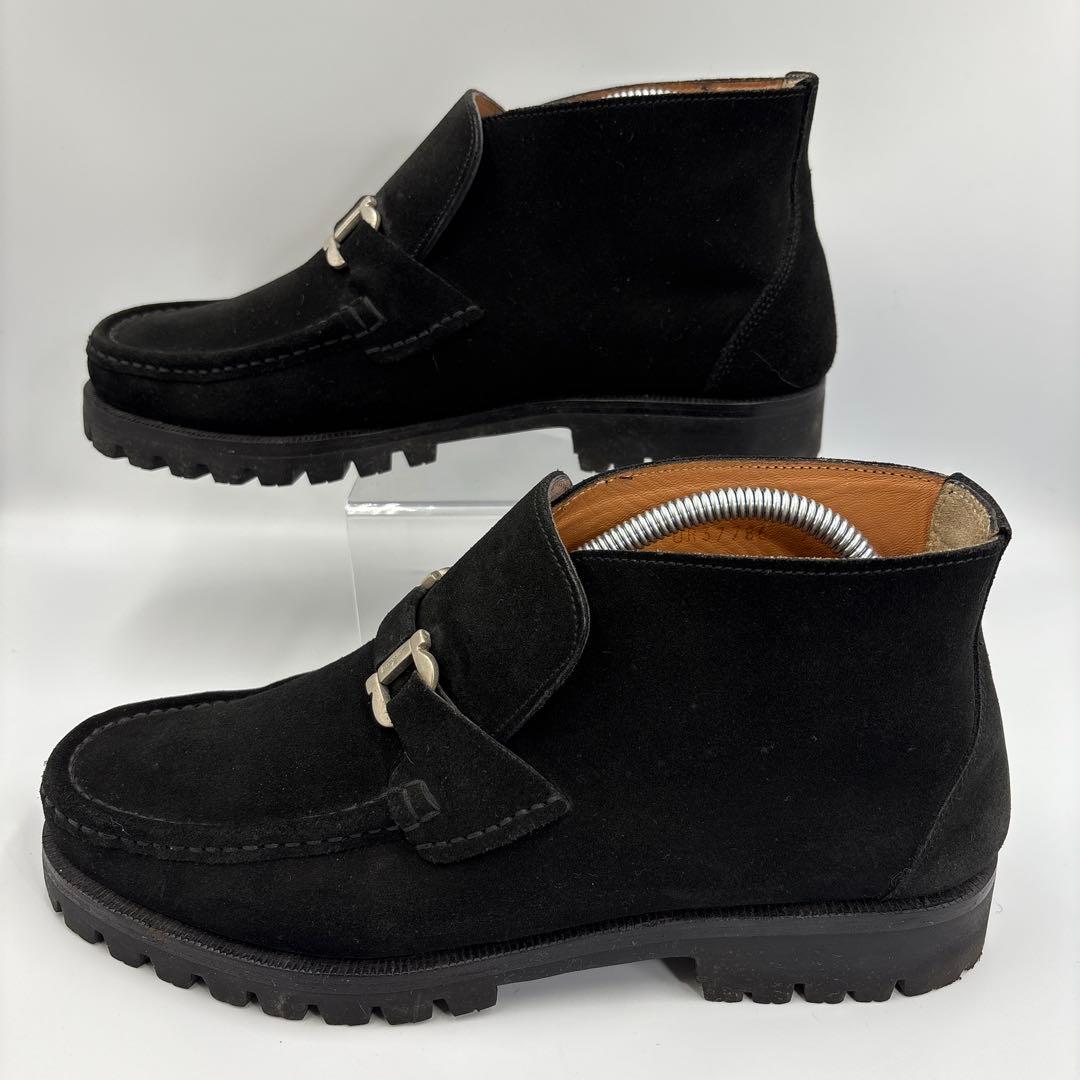 美品✨サルヴァトーレフェラガモ 黒　スエード　アンクル　ブーツ　ガンチーニ