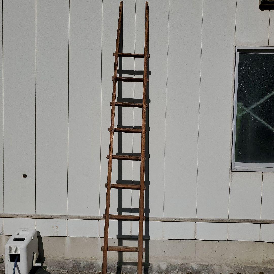 アンティーク 木製はしご