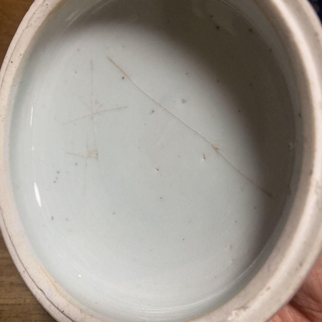 中国染付花づくし水指