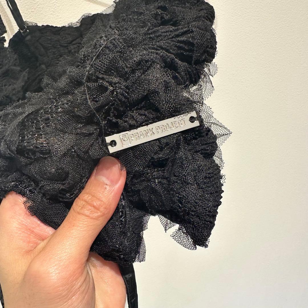 PRANK PROJECT メッシュチュール ホルターネックトップス 黒 美品