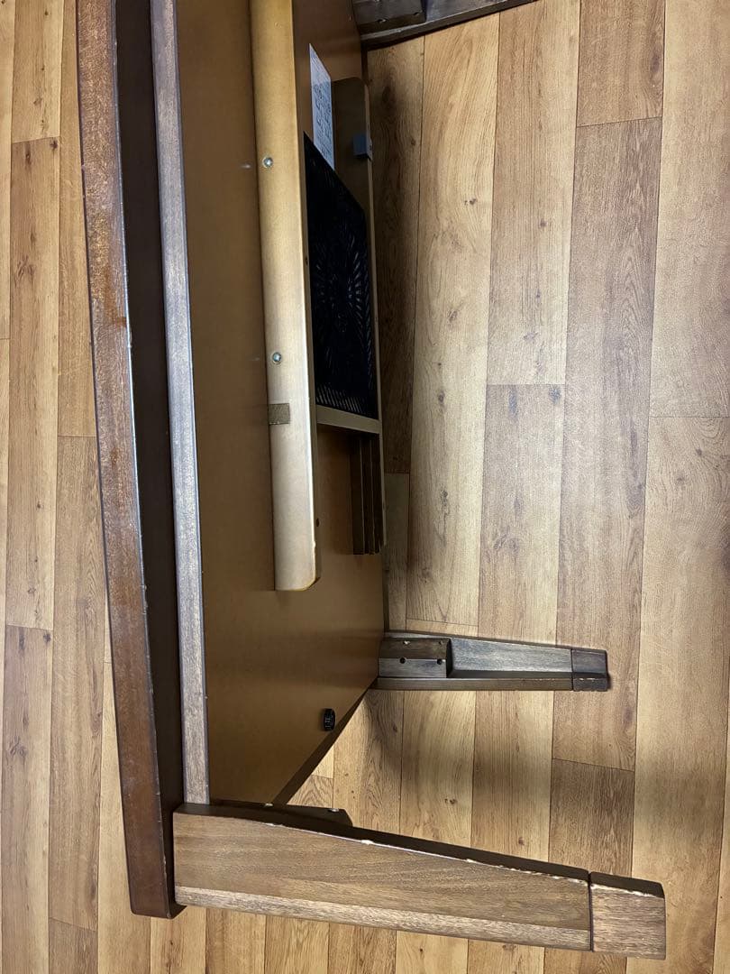 木製 長方形テーブルこたつ 装飾インレイ