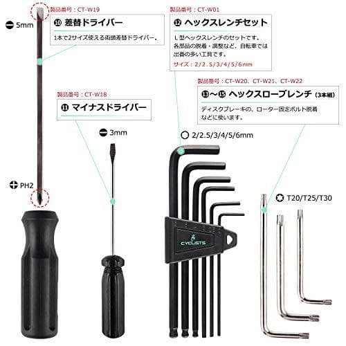 新品 自転車専用工具セット 23点セット シマノ対応 ツールボックス付き 自転車