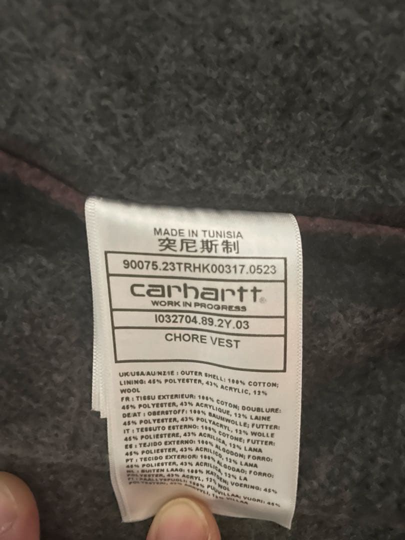 Carhartt ブラックデニムベスト　Ｍ