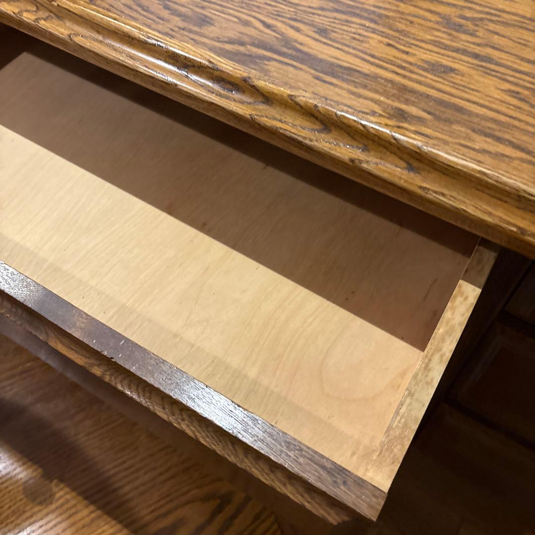 専用　木製クラシックデスク 4引き出し付き　椅子付き