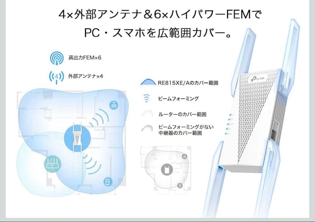 セール✨新品✨TP-Link RE815XE WiFi6E無線LAN中継器