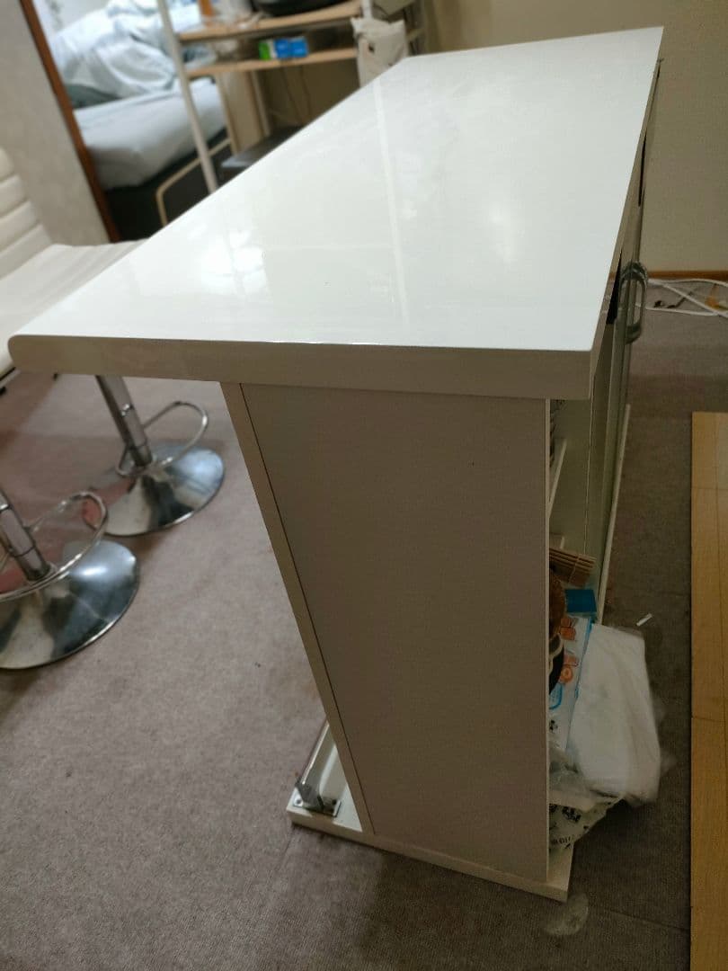 収納付キッチンカウンター【直接引取り】1/13まで　ホワイト