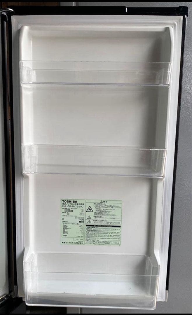 東芝　ノンフロン冷凍冷蔵庫　GR-M17BS(K) 2017年製　171L
