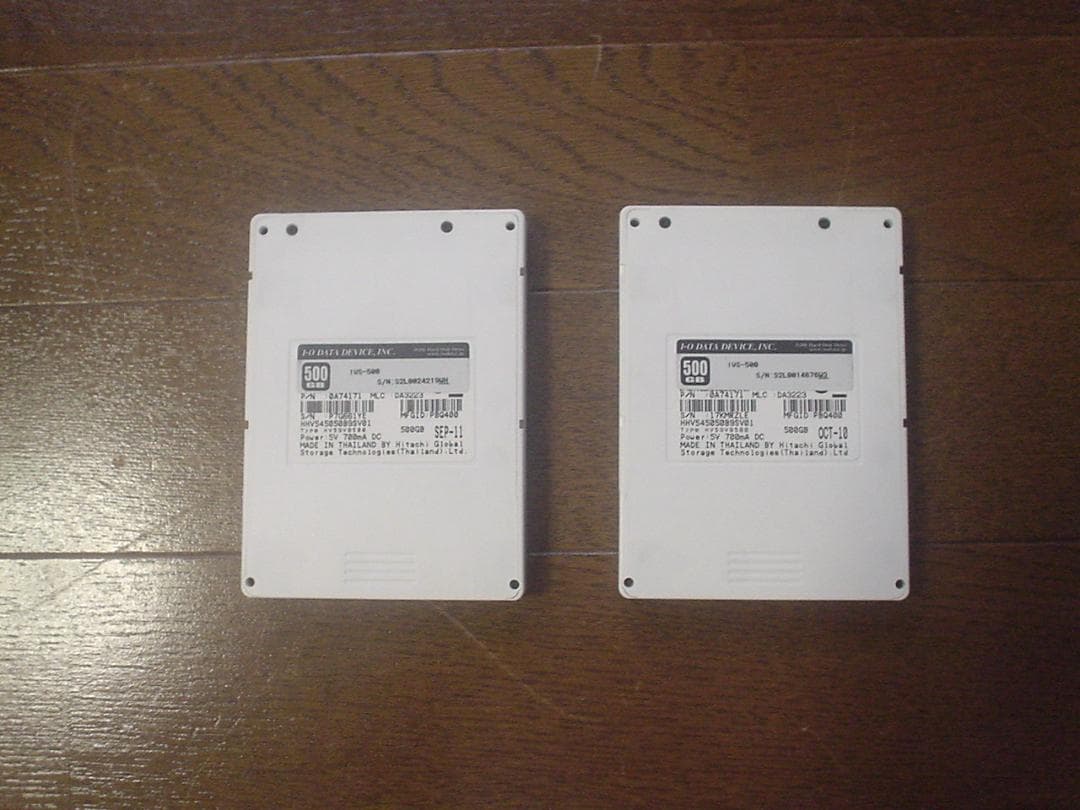 I・O・DATA 録画用カセットHDD　iVDR-S　500GB 白 ２個セット