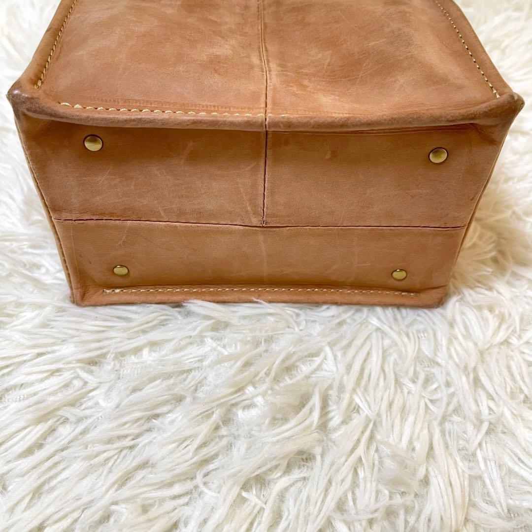 Laluce　ラルーチェ　バゲットバッグM　normal　ヌメ革　革タグ　肩紐