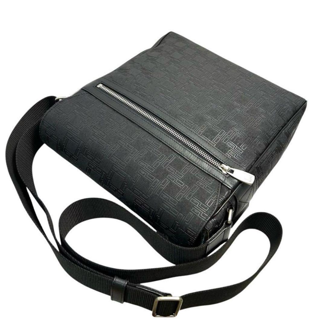 美品　ダンヒル　ディーエイト　ショルダーバッグ　メッセンジャー　PVC 黒