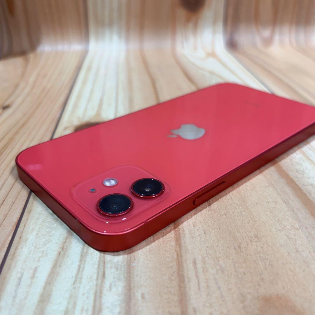 SIMフリー 本体 iPhone 12 256 GB レッド 499 電池新品