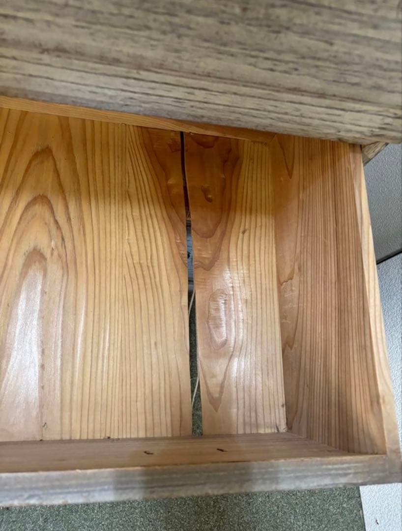 昭和レトロヴィンテージ家具　当時物　古道具　3つ重ね　総桐タンス　焼桐箪笥