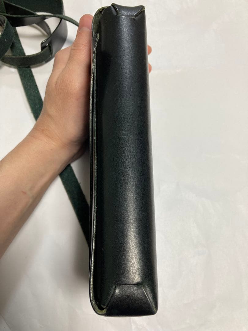 【美品】所作 ブライドルレザー ショルダーバッグ 鞄 ブラック 所作長財布おまけ