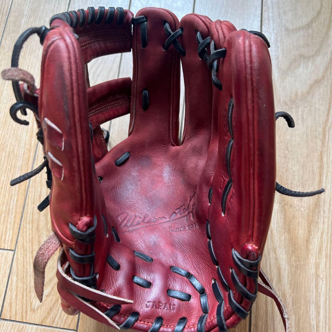 Wilson 硬式グローブ 日本製 赤