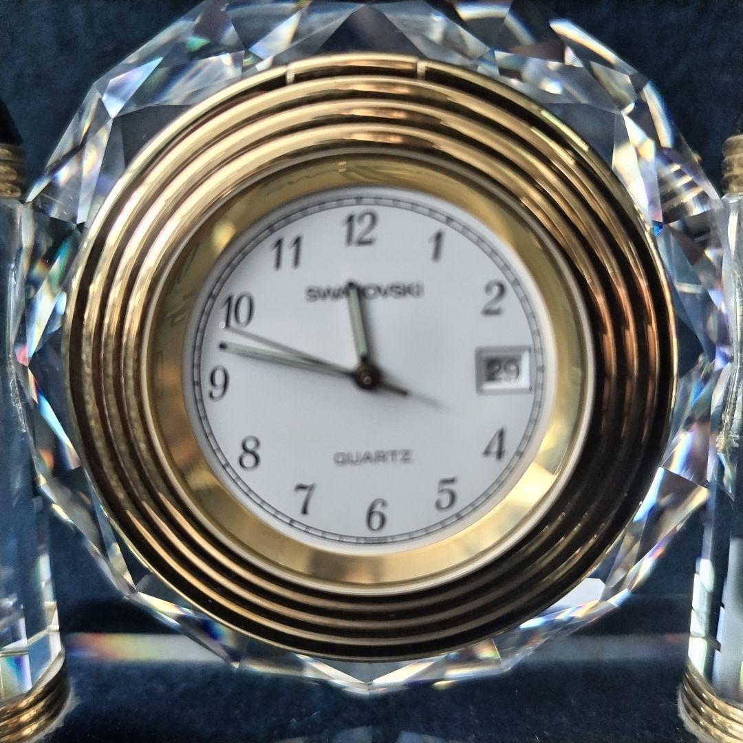 スワロフスキー Swarovski 1992年 クオーツ 置時計 廃盤品