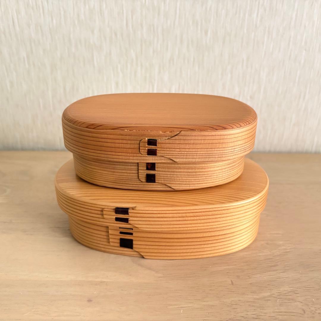 【新品箱入り】曲げわっぱ 2点セット 秋田県大館 九鳩曲物工芸 栗久 伝統工芸品