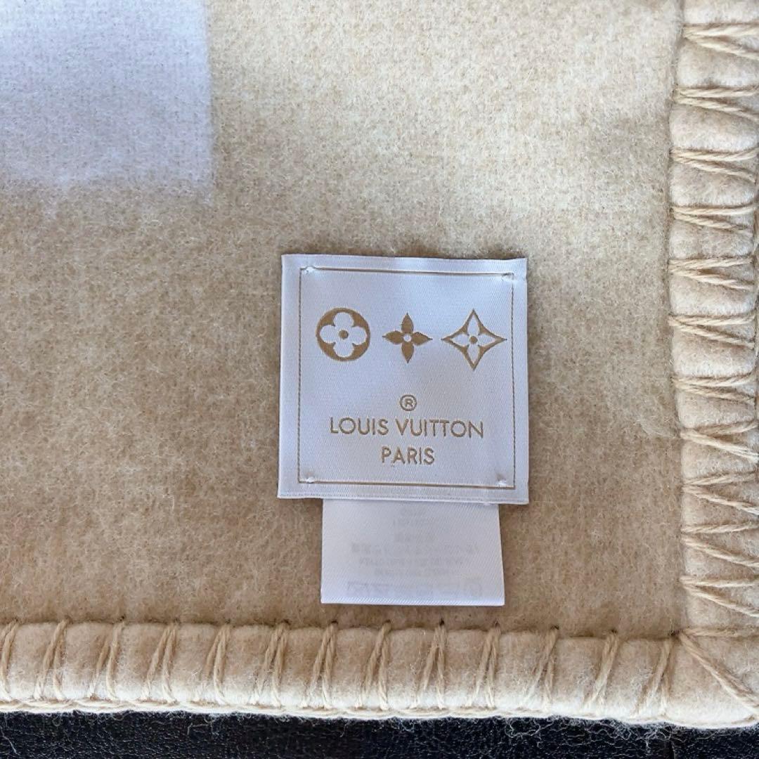 わずかに日焼け跡あり●ルイヴィトン ブランケット ベイビープレッド ベージュG