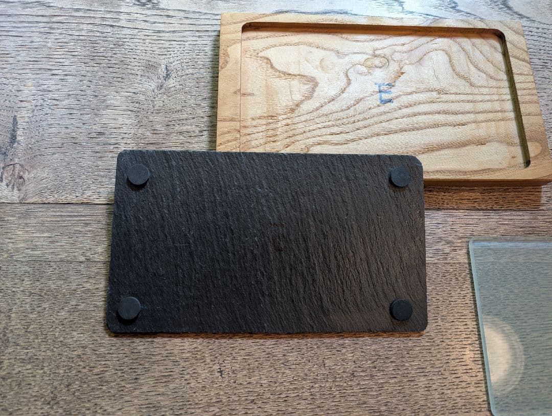 スレートプレート＋ガラスプレート＋ 別注木枠 ５組