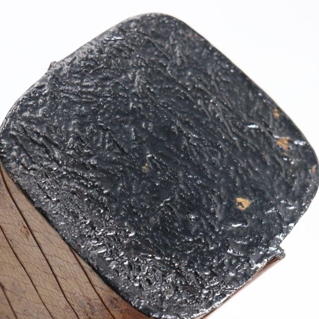 筑城筑良作 木の葉四方 薄茶器 茶道具 共箱　V926　N7