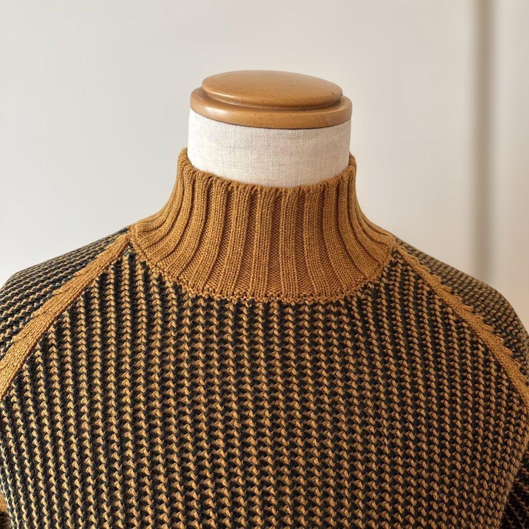 ザノーネ／モックネックニット／ブラウンミックス／46