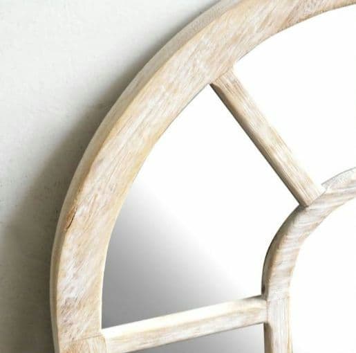 窓枠 窓風 ミラー 鏡 アンティーク調 シャビー 特大 大型 80×50cm