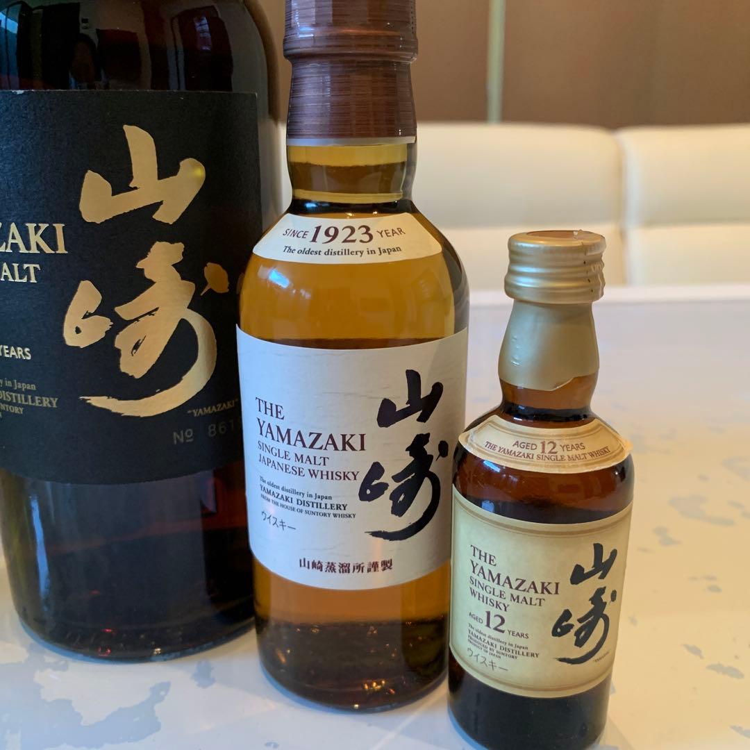 サントリー山崎18年白州18年とそれぞれミディ・ミニボトル