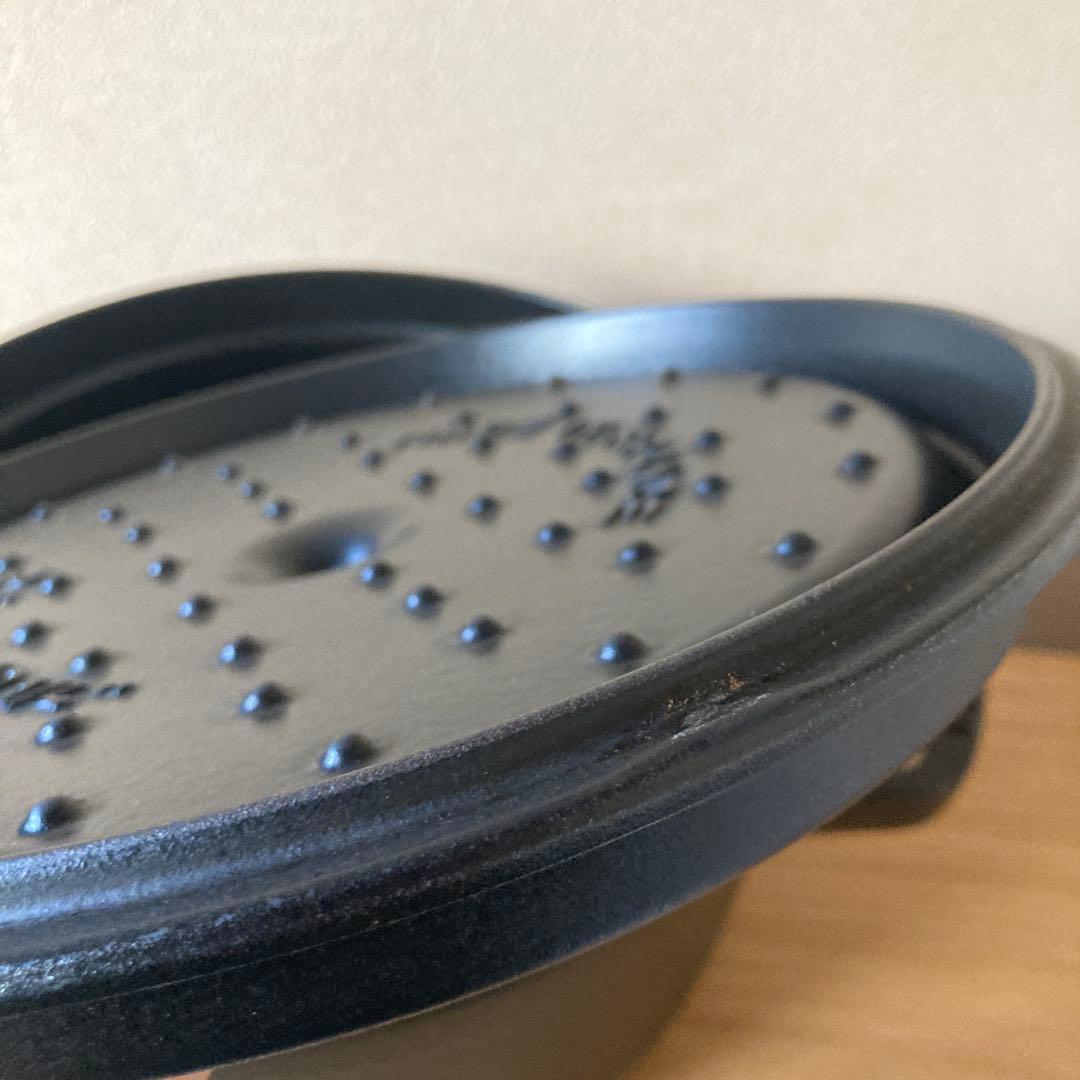 三*上様 ストウブ ピコ・ココット 26 cm ラウンド　ブラック　鋳鉄