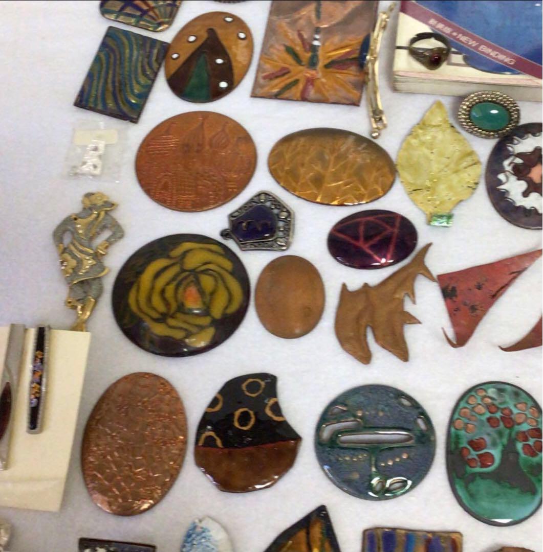 七宝焼き　アクセサリー　バッジ　ネックレス　ハンドメイド