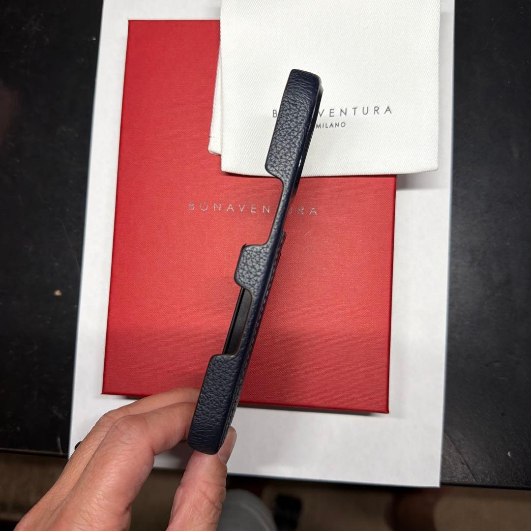 BONAVENTURA iPhone16Proケース ネイビー