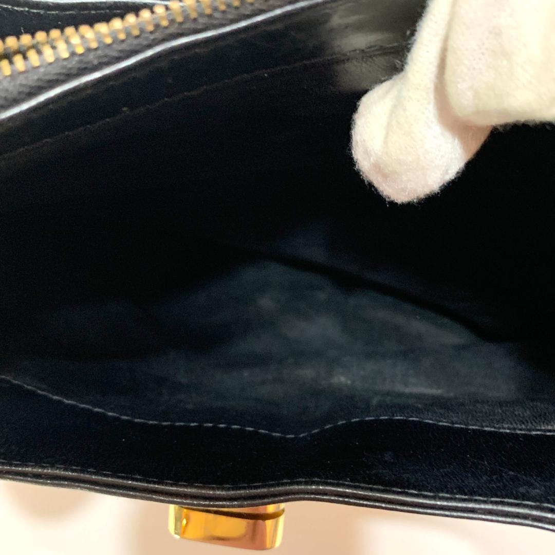 CELINE セリーヌ 黒 レザー ショルダーバッグ トート ヴィンテージ